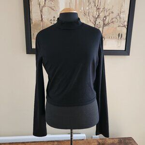 ZARA black mock neck shirt / M